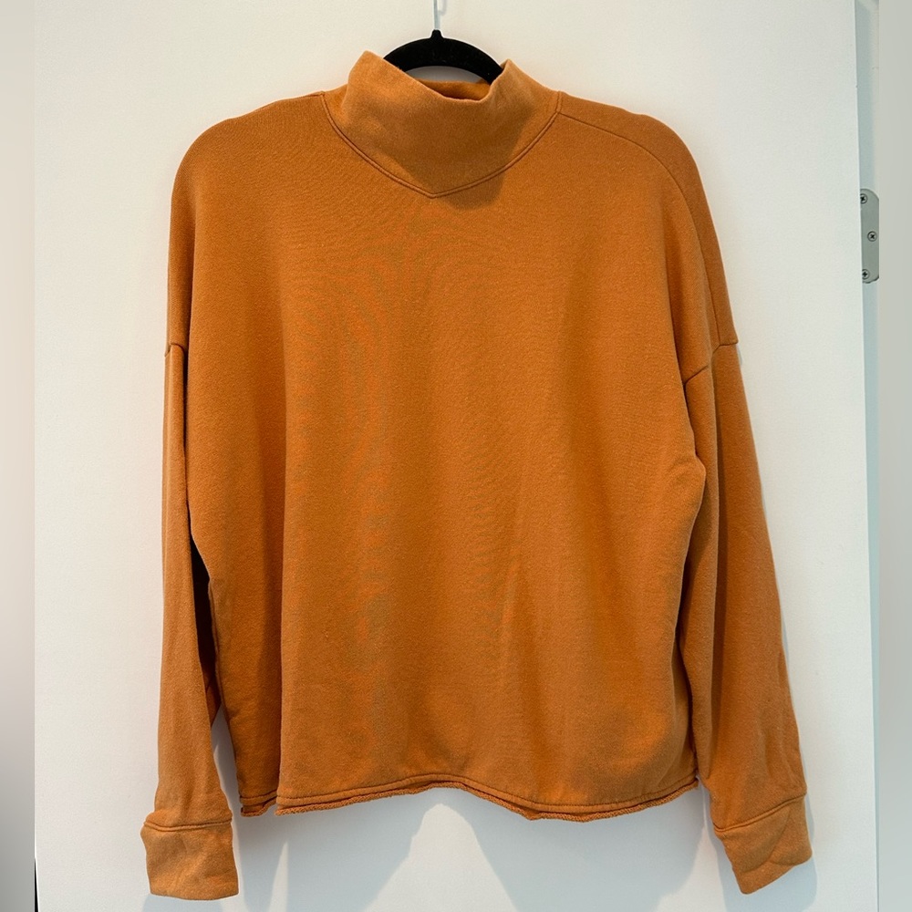 Madewell Hemp-Cotton Mockneck Sweatshirt, size M